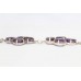 Bracelet Silver Amethyst Sterling 925 Jewelry Gemstone Women's Handmade A969